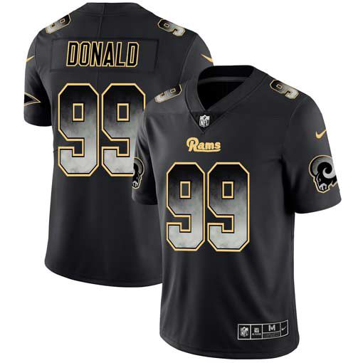 Men Los Angeles Rams #99 Donald Nike Teams Black Smoke Fashion Limited NFL Jerseys->los angeles rams->NFL Jersey